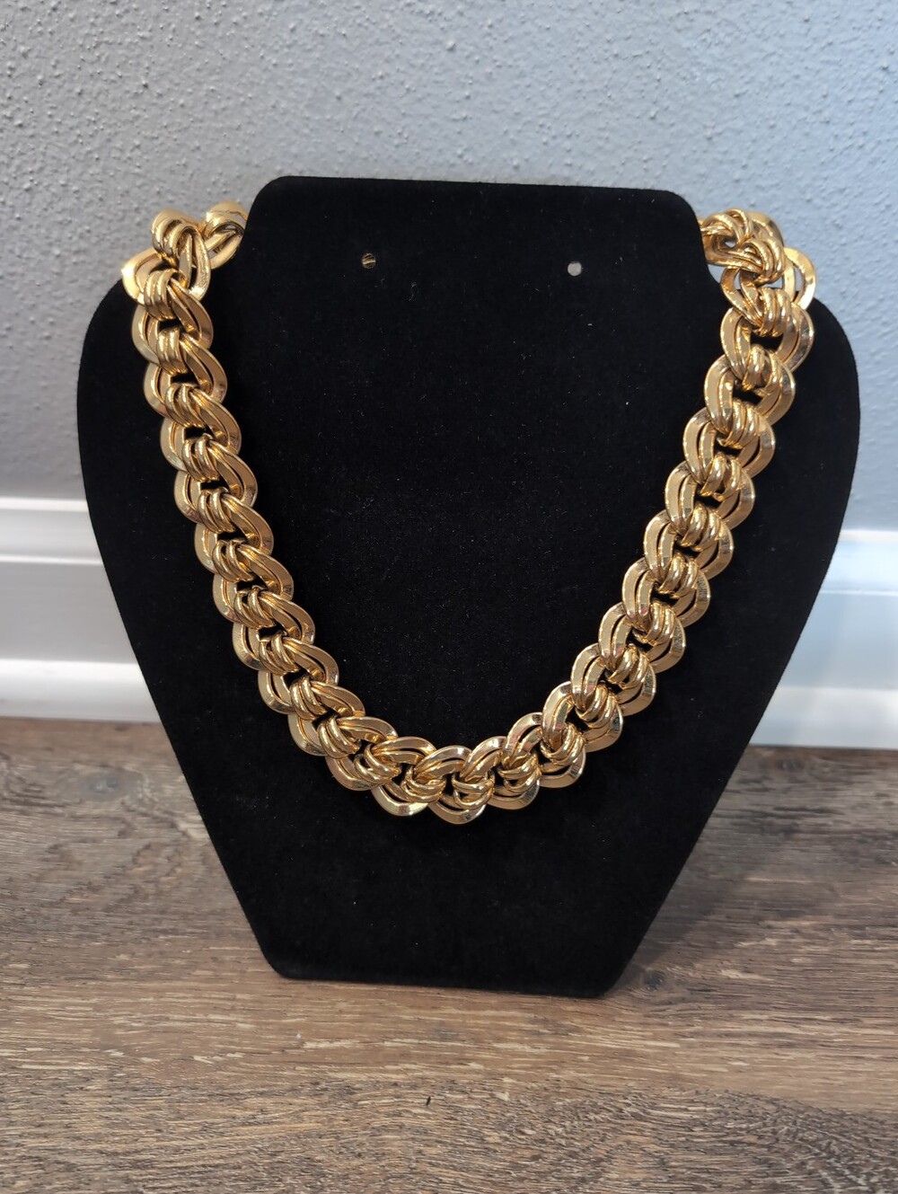 Vintage Napier MMA Vermeil Gold Plated Chunky Necklace Pat 4.774.743